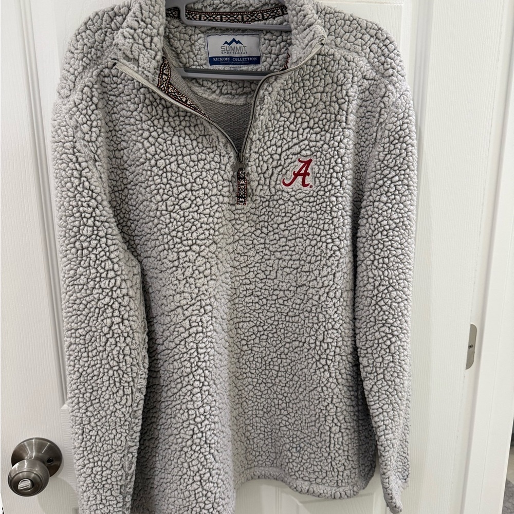 Summit Sportswear Gray Sherpa Alabama Pullover